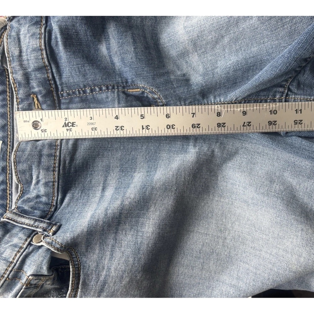 Torrid Skinny Jeans Womens 20 Blue Medium Embroidered Eyelet Raw Hem Stretch - Picture 12 of 13